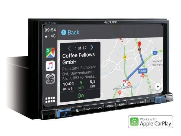 Navigation-System-INE-W720D-Apple-CarPlay-Map