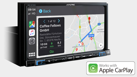 Online-Navigation-with-Apple-CarPlay-Navi-INE-W720D